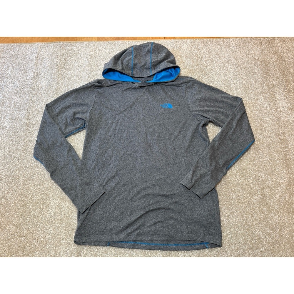 THE NORTH FACE Mens Gray Mountain Athletics Flashdry Light Running Hoodie Small